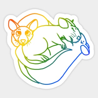 Snuggle Pile (Rainbow Version) Sticker